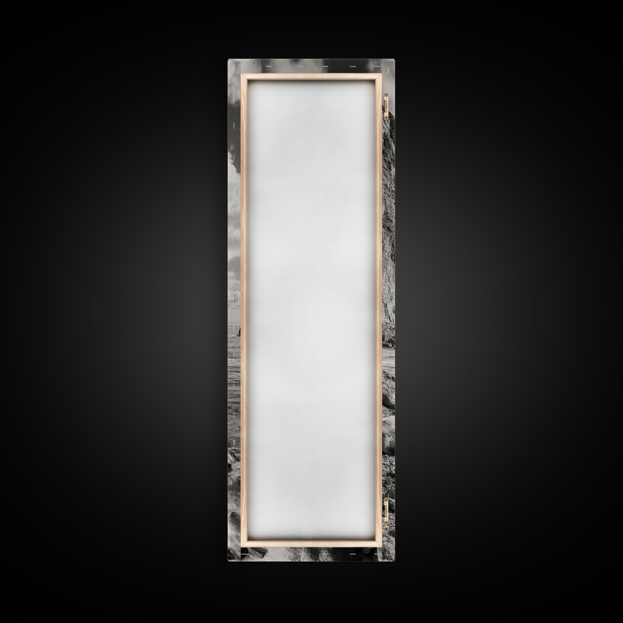 Coastal Cliffside, Seaside Rock Wall, Ocean Wilderness, Canvas Print, Rustic Beach House Art, Adventure Decor, Nature Photography