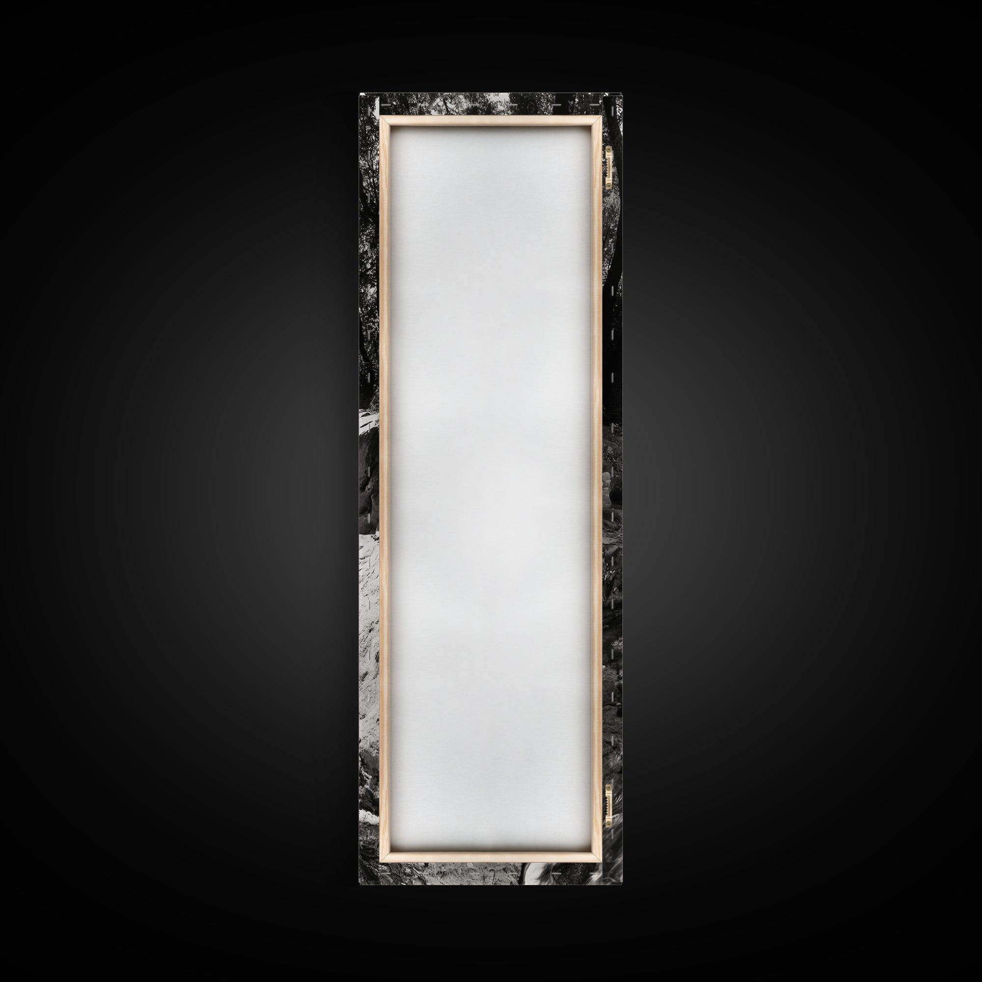 River Light Path, Black White Nature, Zen Landscape, Forest Photography, Canvas Print, Rustic Home Decor, Entryway Wall Art, Cabin Wall Art