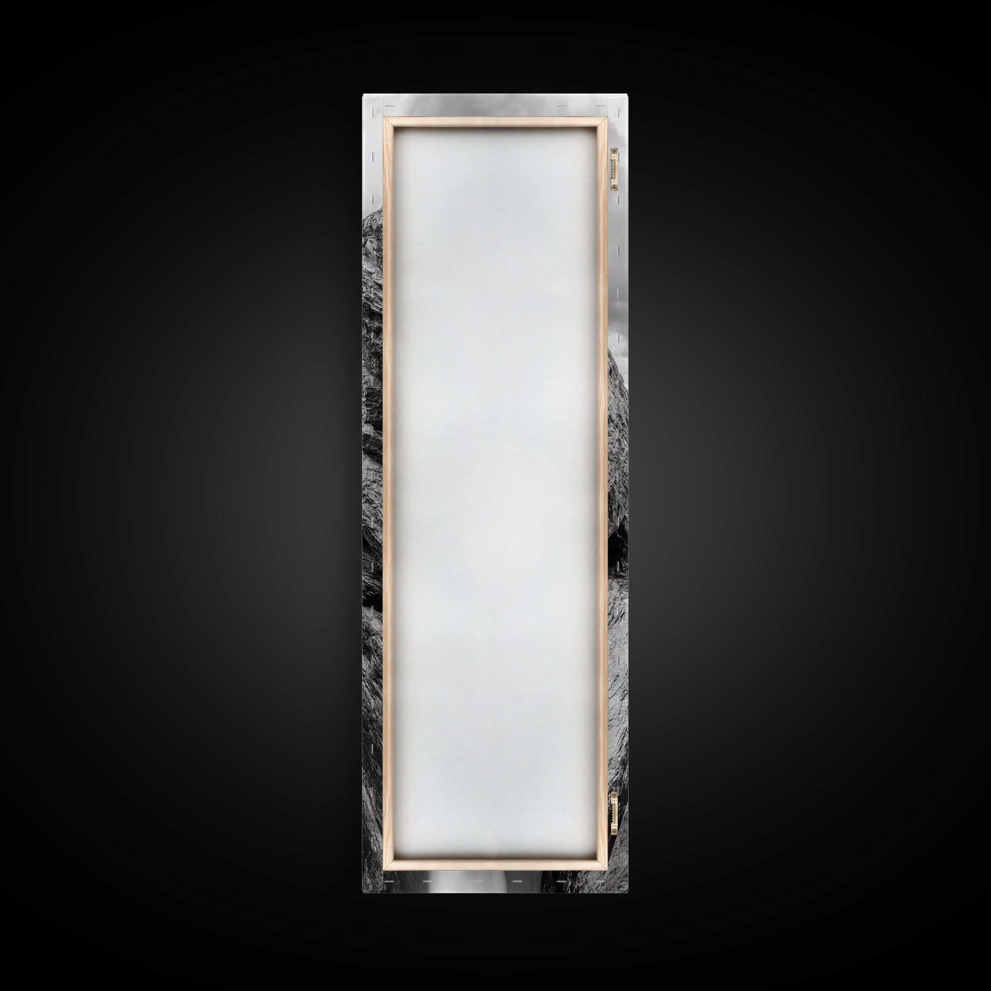 Rocky Sea Gap, Moody Ocean Art, Monochrome Seascape, Minimalist Wall Decor, Canvas Print, Coastal Living Room Wall Art, Living Room Art