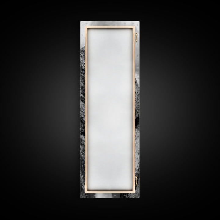 Rocky Sea Gap, Moody Ocean Art, Monochrome Seascape, Minimalist Wall Decor, Canvas Print, Coastal Living Room Wall Art, Living Room Art