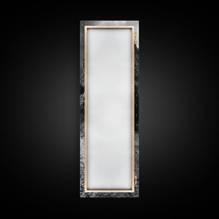 Wave Crash Rocks, Ocean Drama Scene, Moody Beach Photography, Coastal Kitchen Decor, Framed Canvas Print, Nautical Wall Art
