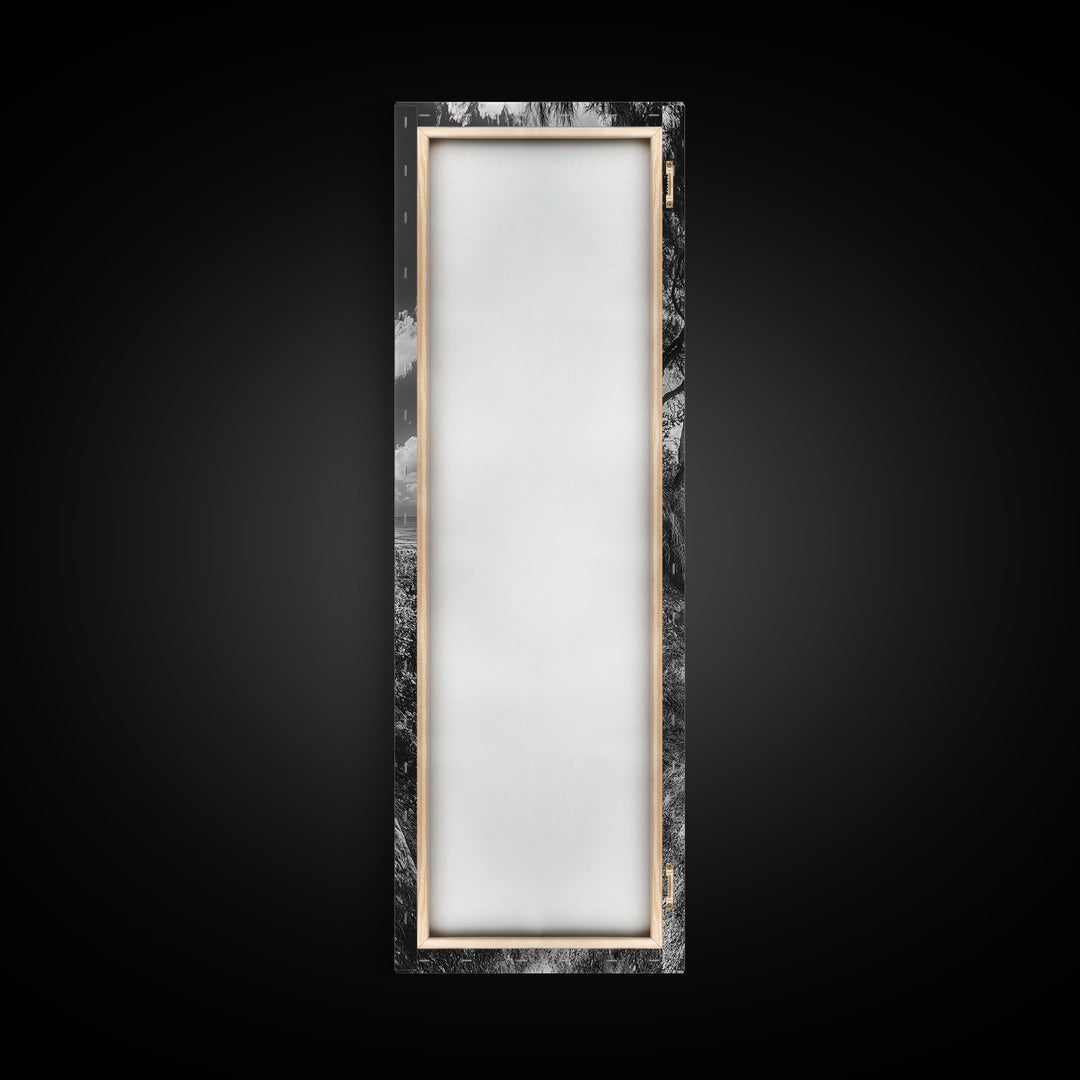 Coastal Nature Trail, Ocean Path View, Tranquil Landscape, Framed Canvas Print, Beach House Art, Bathroom Wall Art, Game Room Wall Art