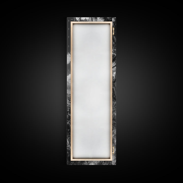 Coastal Nature Trail, Ocean Path View, Tranquil Landscape, Framed Canvas Print, Beach House Art, Bathroom Wall Art, Game Room Wall Art