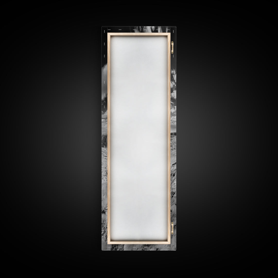 Desert Sinkhole Scene, Mysterious Landscape, Surreal Earth Art, Framed Canvas Print, Moody Bedroom Print, Office Wall Art, Cabin Wall Art