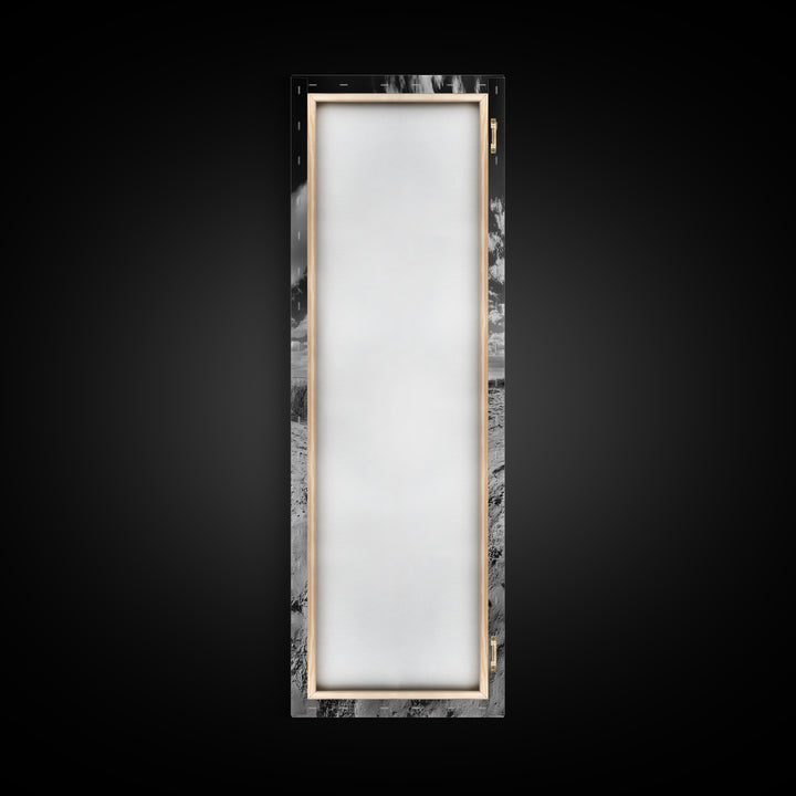 Desert Sinkhole Scene, Mysterious Landscape, Surreal Earth Art, Framed Canvas Print, Moody Bedroom Print, Office Wall Art, Cabin Wall Art