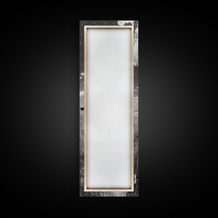 Countryside Trail View, Open Prairie Path, Farmhouse Nature, Framed Canvas Print, Entryway or Rustic Living Room Art, Beach House Decor