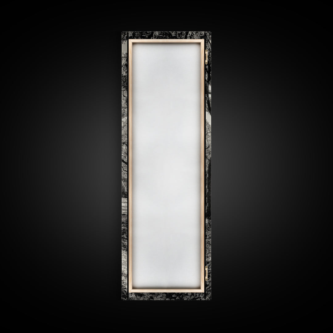 Autumn Forest Light, Peaceful Woodland Canopy, Fall Vibes Scene, Framed Canvas Print, Cozy Living Room Art, Entryway Wall Art