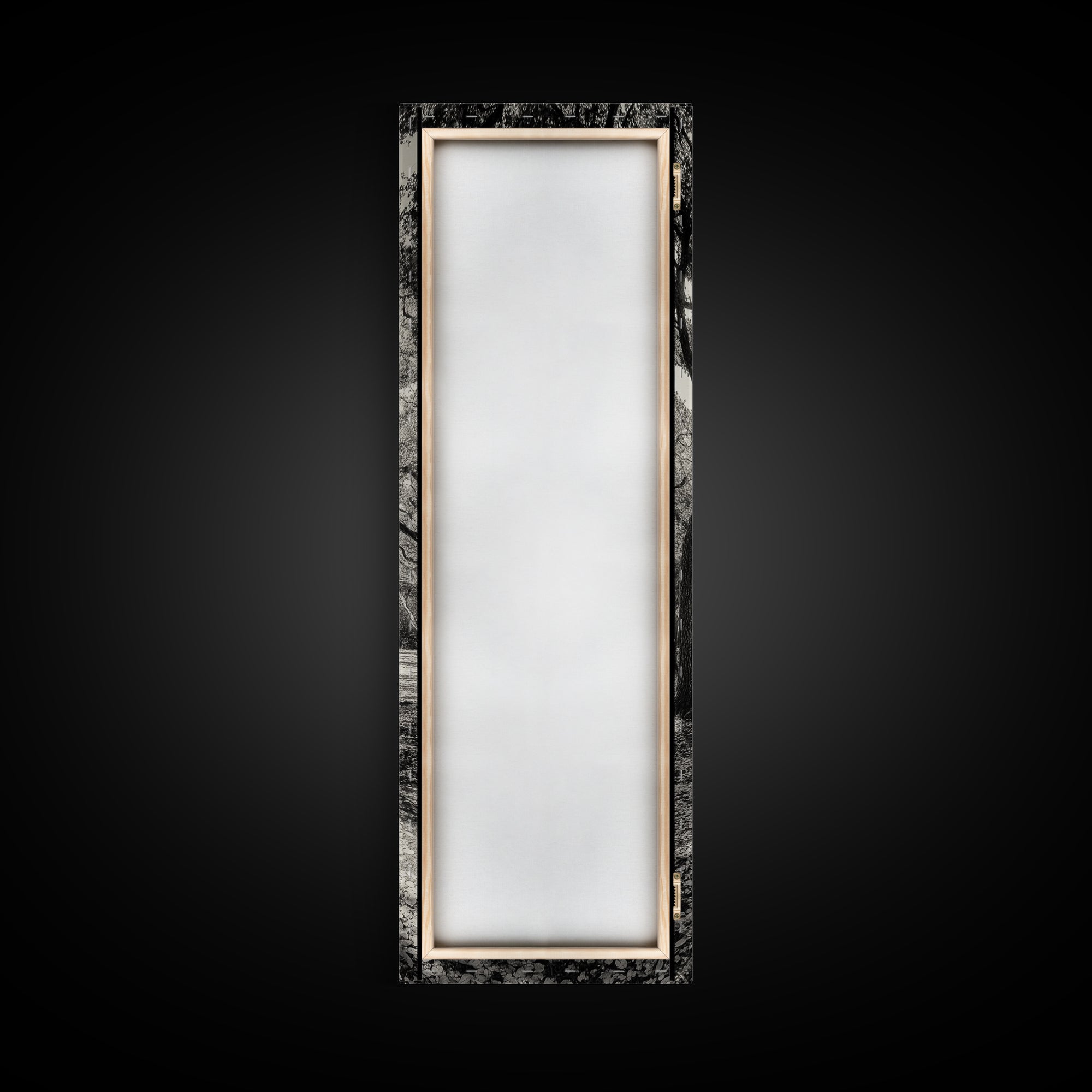 Autumn Forest Light, Peaceful Woodland Canopy, Fall Vibes Scene, Framed Canvas Print, Cozy Living Room Art, Entryway Wall Art