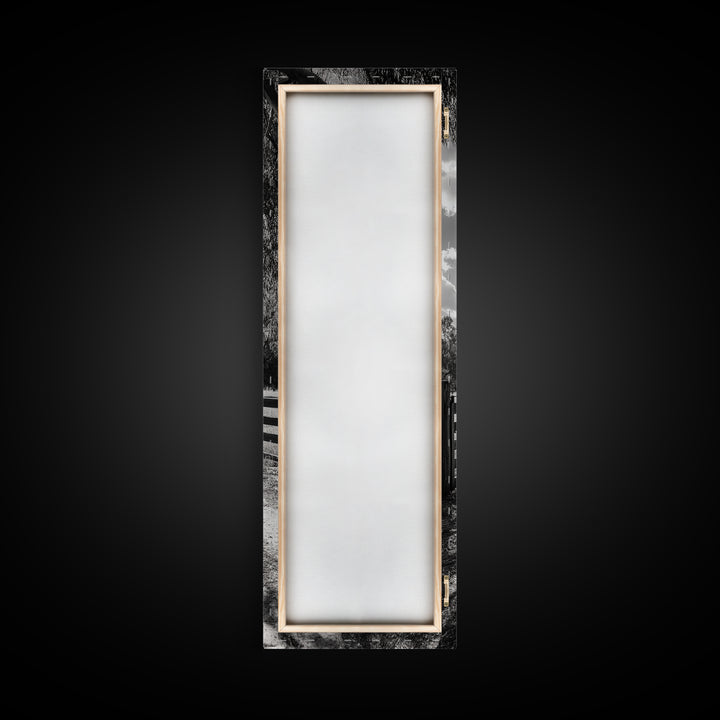 Country Road, Wooden Fence, Open Fields, Tree Shadows, Canvas Print, Rustic Farm Wall Art, Minimalist Nature Photography, Entryway Home Decor