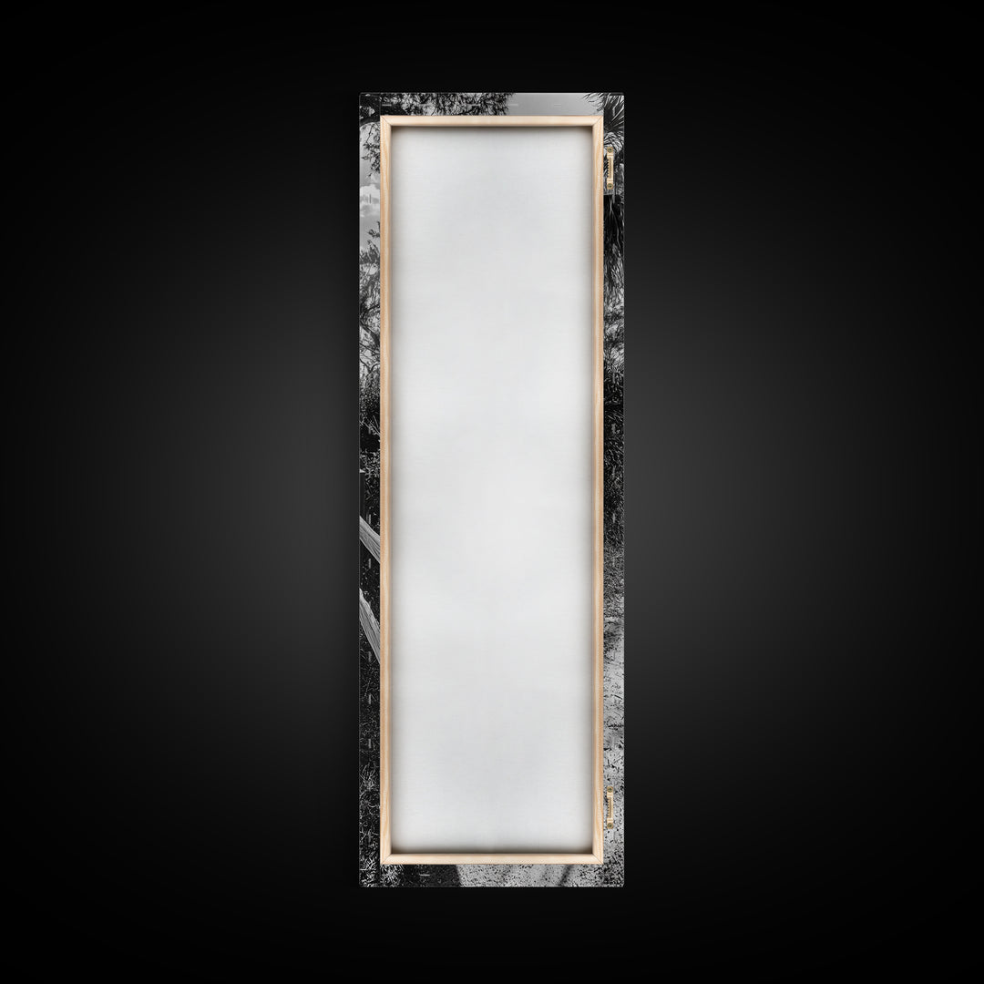 Beach Path, Palm Shadows, Coastal Walkway, Tropical Foliage, Canvas Print, Bathroom or Hallway Wall Art, Coastal Minimalist, Cozy Lodge Decor