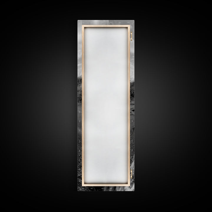 Rope in Sand, Beach Path Perspective, Coastal Journey, Framed Canvas Print, Bathroom Wall Art, Seaside Style, Minimalist Nautical Scene