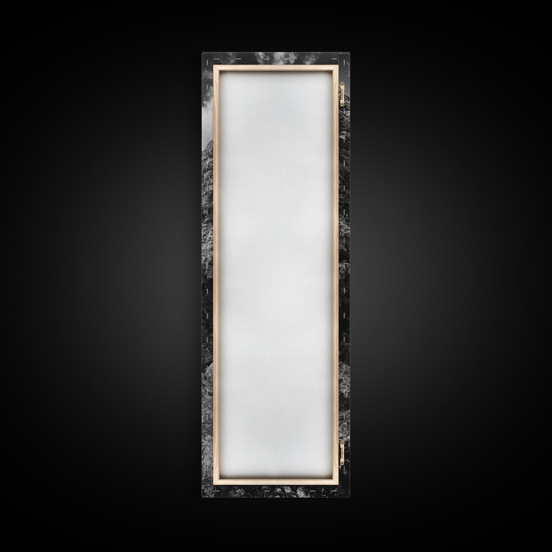 Coastal Cliff Path, Ocean Serenity, Rock Wall Art, Seascape Photography, Framed Canvas Print, Modern Coastal Decor, Bedroom Wall Art