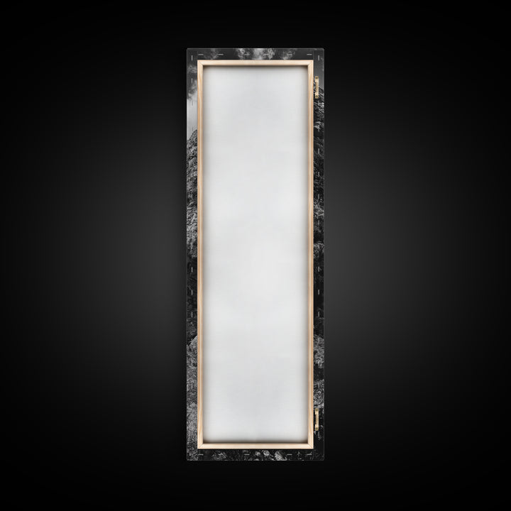 Coastal Cliff Path, Ocean Serenity, Rock Wall Art, Seascape Photography, Framed Canvas Print, Modern Coastal Decor, Bedroom Wall Art