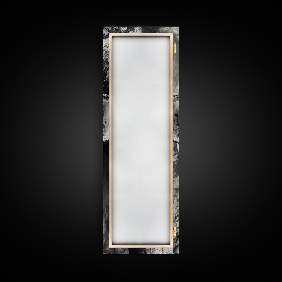 Diver Portrait, Underwater View, Close-Up Eyes, Canvas Print, Adventure Wall Art, Scuba Diving Decor, Unique Bathroom Art, Monochrome Style