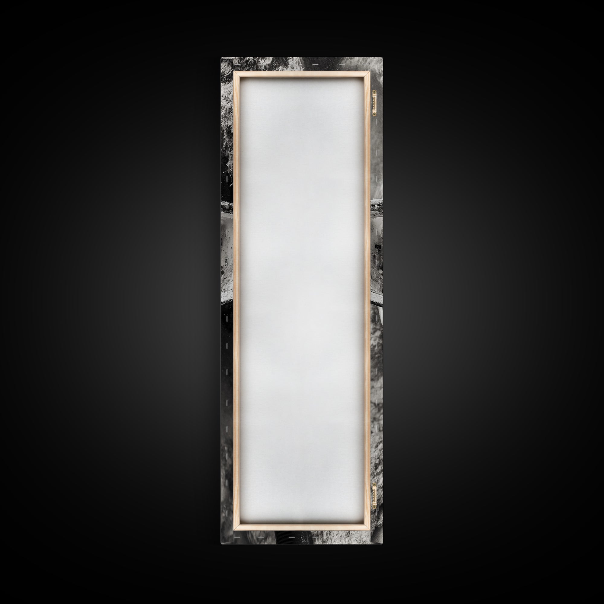 Diver Portrait, Underwater View, Close-Up Eyes, Canvas Print, Adventure Wall Art, Scuba Diving Decor, Unique Bathroom Art, Monochrome Style