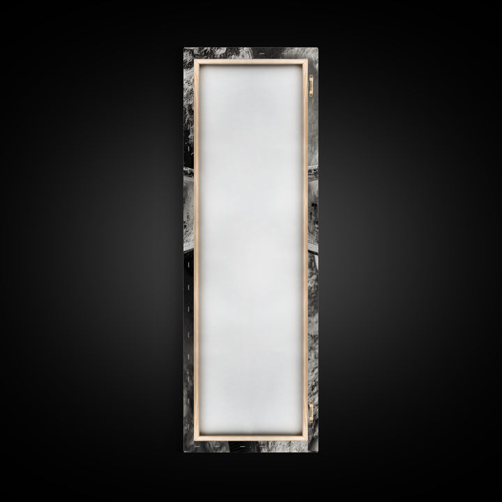 Diver Portrait, Underwater View, Close-Up Eyes, Canvas Print, Adventure Wall Art, Scuba Diving Decor, Unique Bathroom Art, Monochrome Style