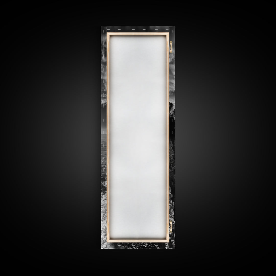 Cliff Edge, Ocean Breeze, Golden Hour, Scenic Overlook, Framed Canvas Print, Landscape Photography, Hallway Wall Art, Boho Style