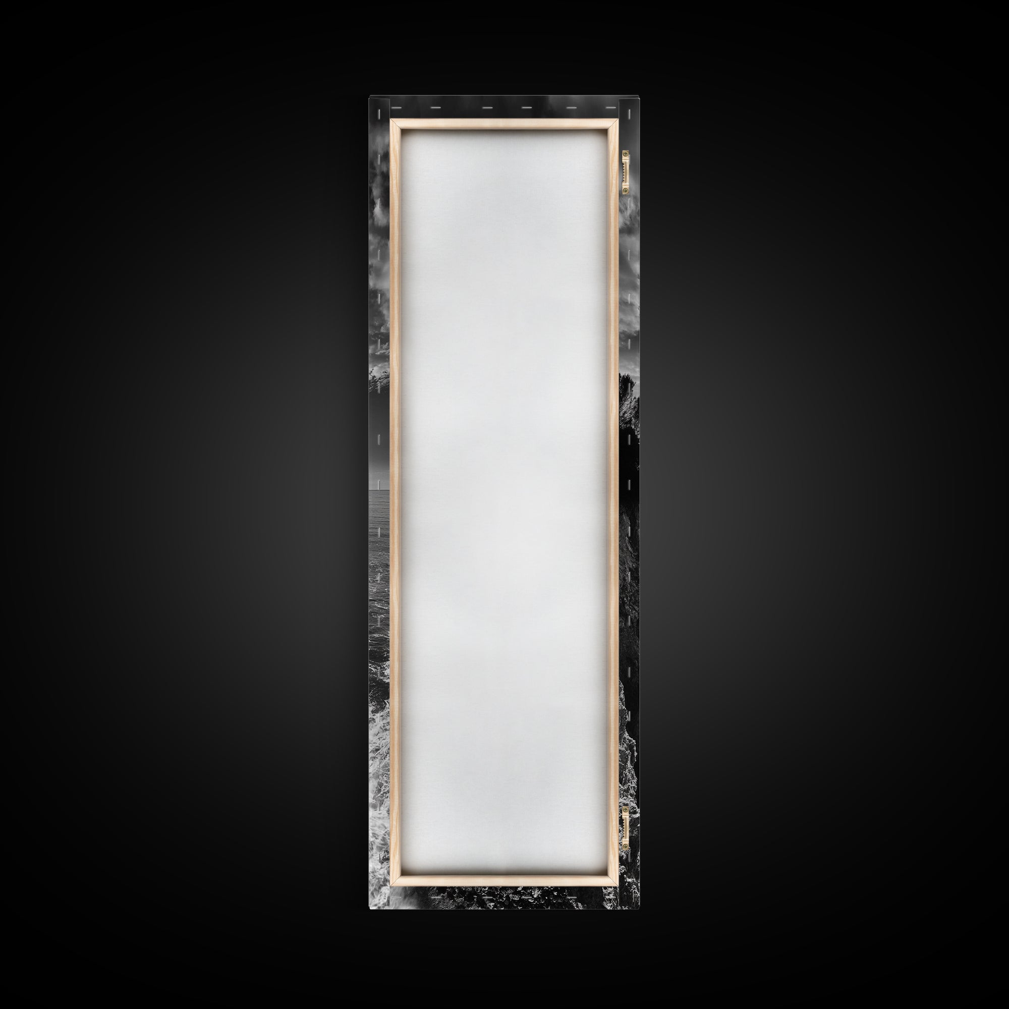 Cliff Edge, Ocean Breeze, Golden Hour, Scenic Overlook, Framed Canvas Print, Landscape Photography, Hallway Wall Art, Boho Style