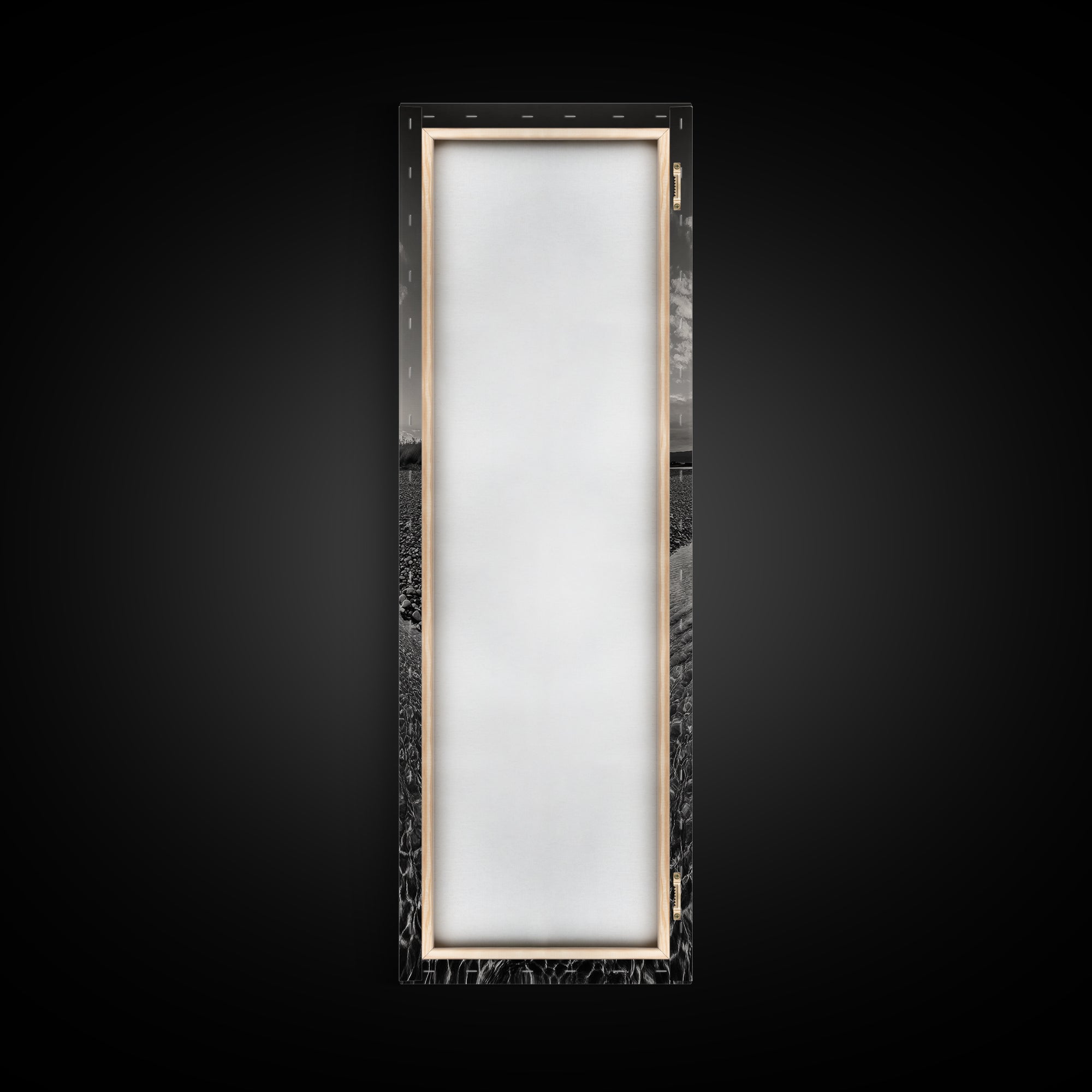 Rippling Water, Pebble Riverbed, Radiant Sunset, Peaceful Reflection, Canvas Print, Zen Art, Bathroom Wall Art, Nature Calm Decor