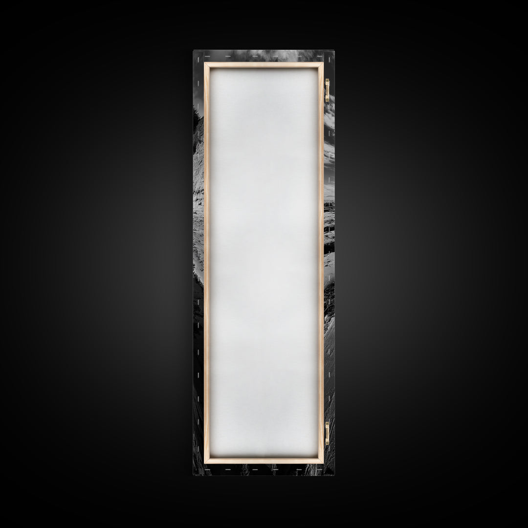 Driftwood Beach, Ocean Texture, Nature Scene, Canvas Print, Rustic Beach Decor, Coastal Wall Art, Bathroom Art, Moody Seaside Print