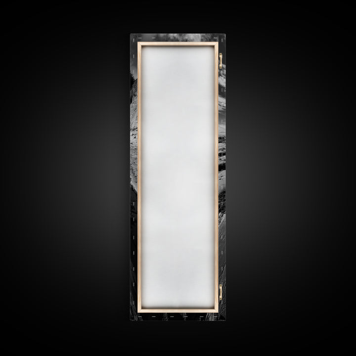 Driftwood Beach, Ocean Texture, Nature Scene, Canvas Print, Rustic Beach Decor, Coastal Wall Art, Bathroom Art, Moody Seaside Print