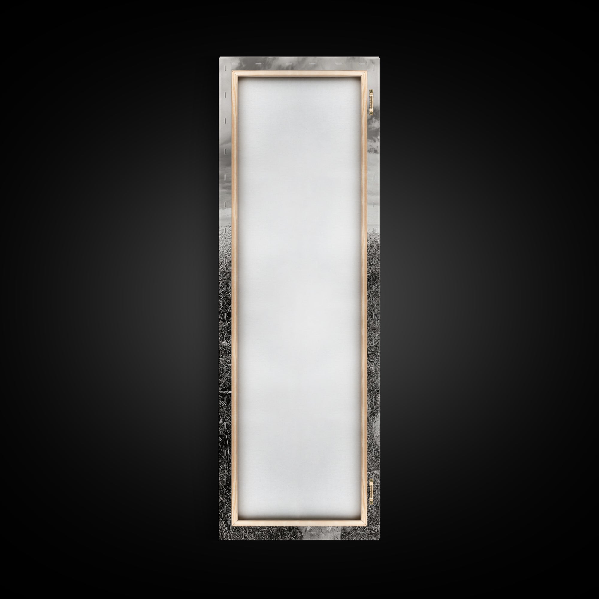 Rural Path, Weathered Stone, Grassy Trail, Framed Canvas Print, Rustic Nature Wall Art, Minimalist Entryway Decor, Autumn Landscape Art