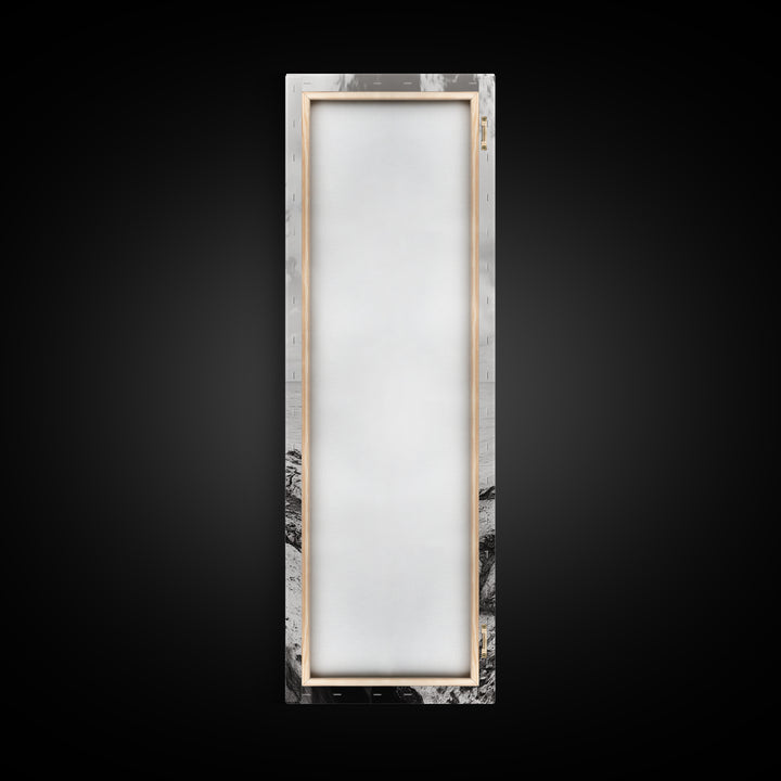 Coastal Pipe, Ocean View, Rusted Metal, Framed Canvas Print, Industrial Nautical Art, Bathroom Wall Decor, Minimal Seaside Landscape