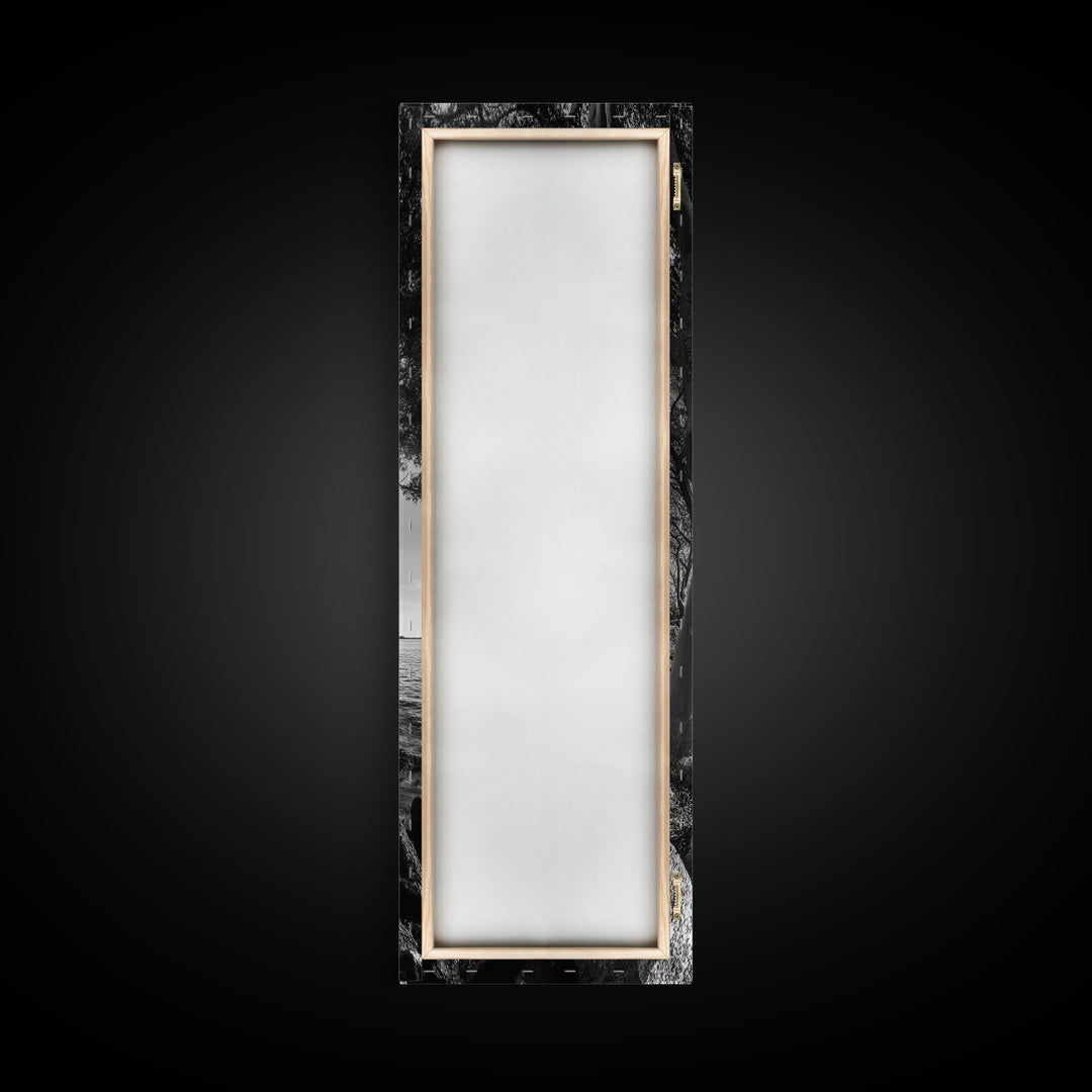 Riverside Trees, Rocky Shore, Natural Light, Canvas Print, Tranquil Forest Photography, Boho Nature Decor, Living Room Wall Art