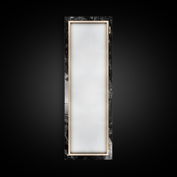 Riverside Trees, Rocky Shore, Natural Light, Canvas Print, Tranquil Forest Photography, Boho Nature Decor, Living Room Wall Art