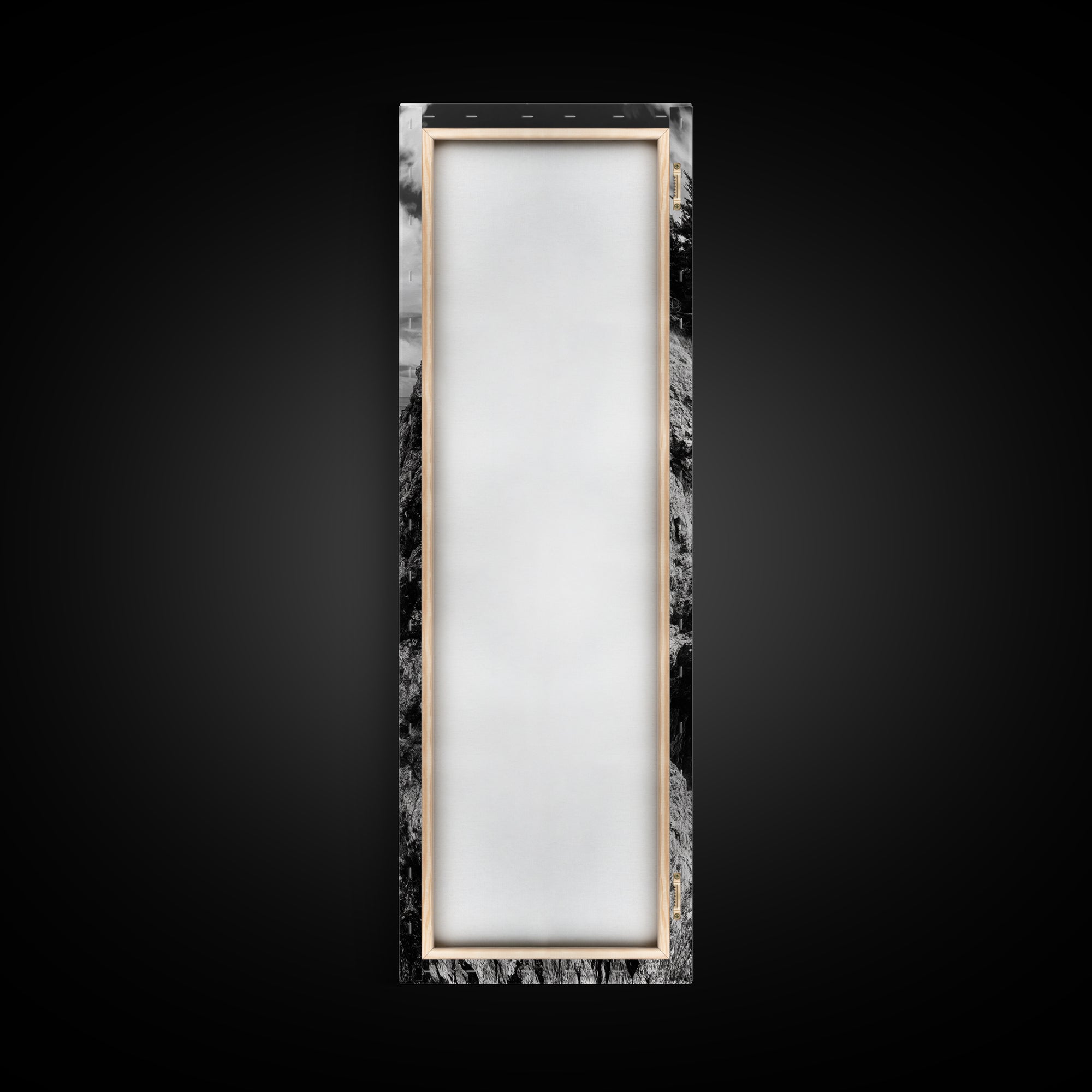 Coastal Cliff Waves, Rugged Seaside Art, Ocean Rock Photography, Bold Nature Wall Decor, Modern Bathroom Accent, Canvas Print