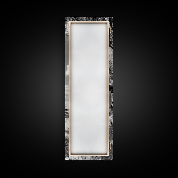 Coastal Bench, Ocean Peace, Nature Retreat, Minimal Landscape, Canvas Print, Zen Wall Art, Bedroom or Entryway Decor, Calm Beach Scene