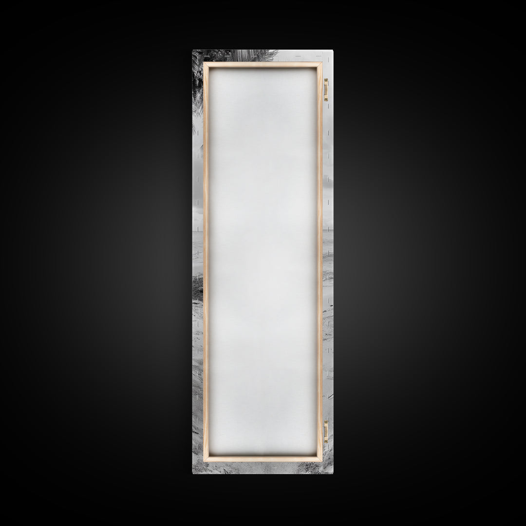 Canoe Shoreline, Island Escape, Tropical Minimalist, Ocean Mood, Framed Canvas Print, Beach House Decor, Bathroom Print, Hallway Wall Art