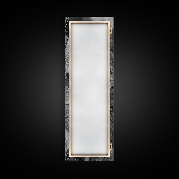 Canyon Stream, Desert Serenity, Nature Escape, Earth Tones, Calm Mood, Framed Canvas Print, Bedroom Wall Art, Minimalist Landscape Art