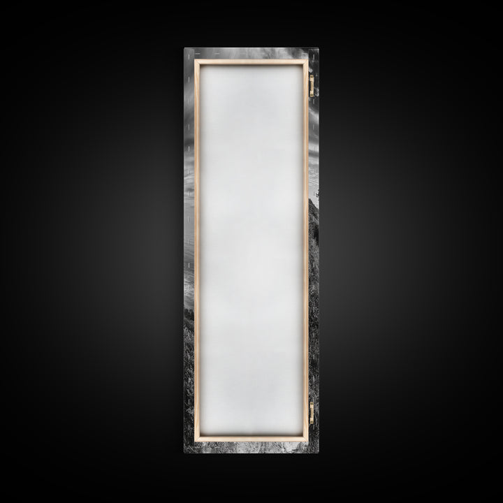 Cliffside Tree, Coastal Path, Nature Landscape, Canvas Print, Monochrome Hiking Trail Art, Boho Entryway or Office Wall Decor