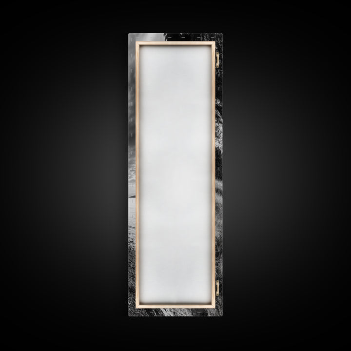 Coastal Tree, Ocean Horizon, Windswept Shore, Nature Calm, Moody Sky, Framed Canvas Print, Office Wall Art, Coastal Rustic Aesthetic