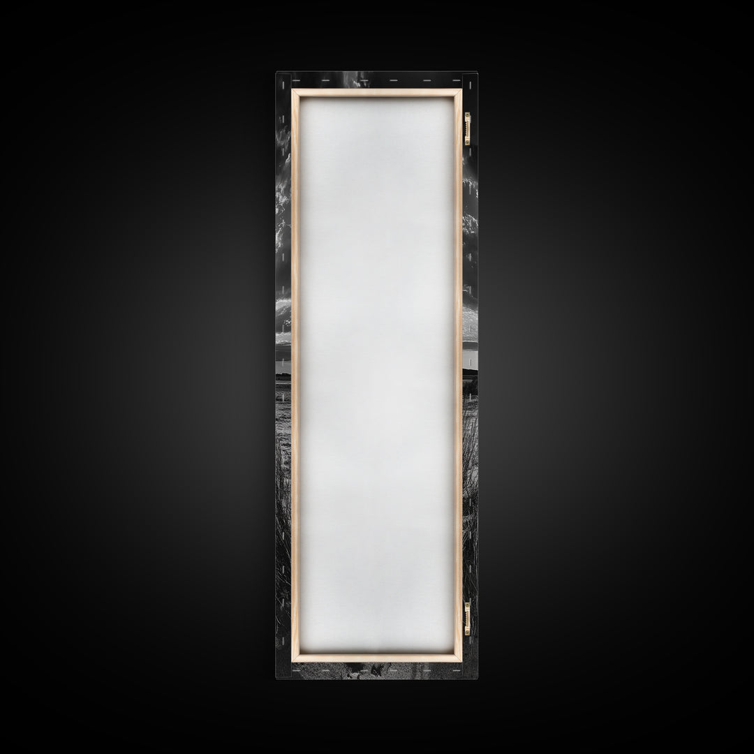 Desert Light Rays, Nature Sunset Art, Dramatic Sky Wall Decor, Canvas Print, Minimalist Desert Landscape, Living Room Wall Art