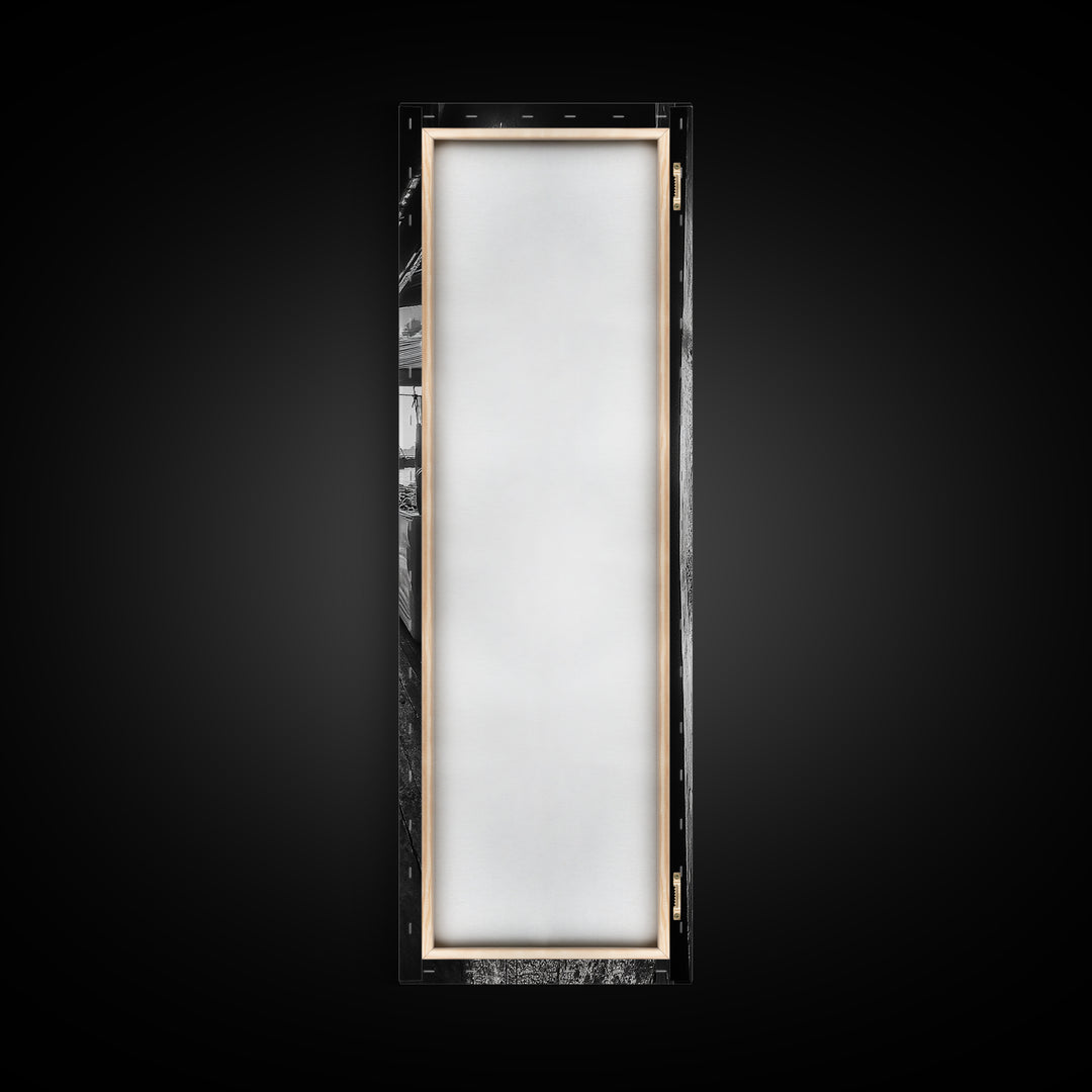 Dockside Market Light, Urban Waterfront Print, Golden Hour Street Scene, Canvas Print, Kitchen Wall Art, Moody City Photography