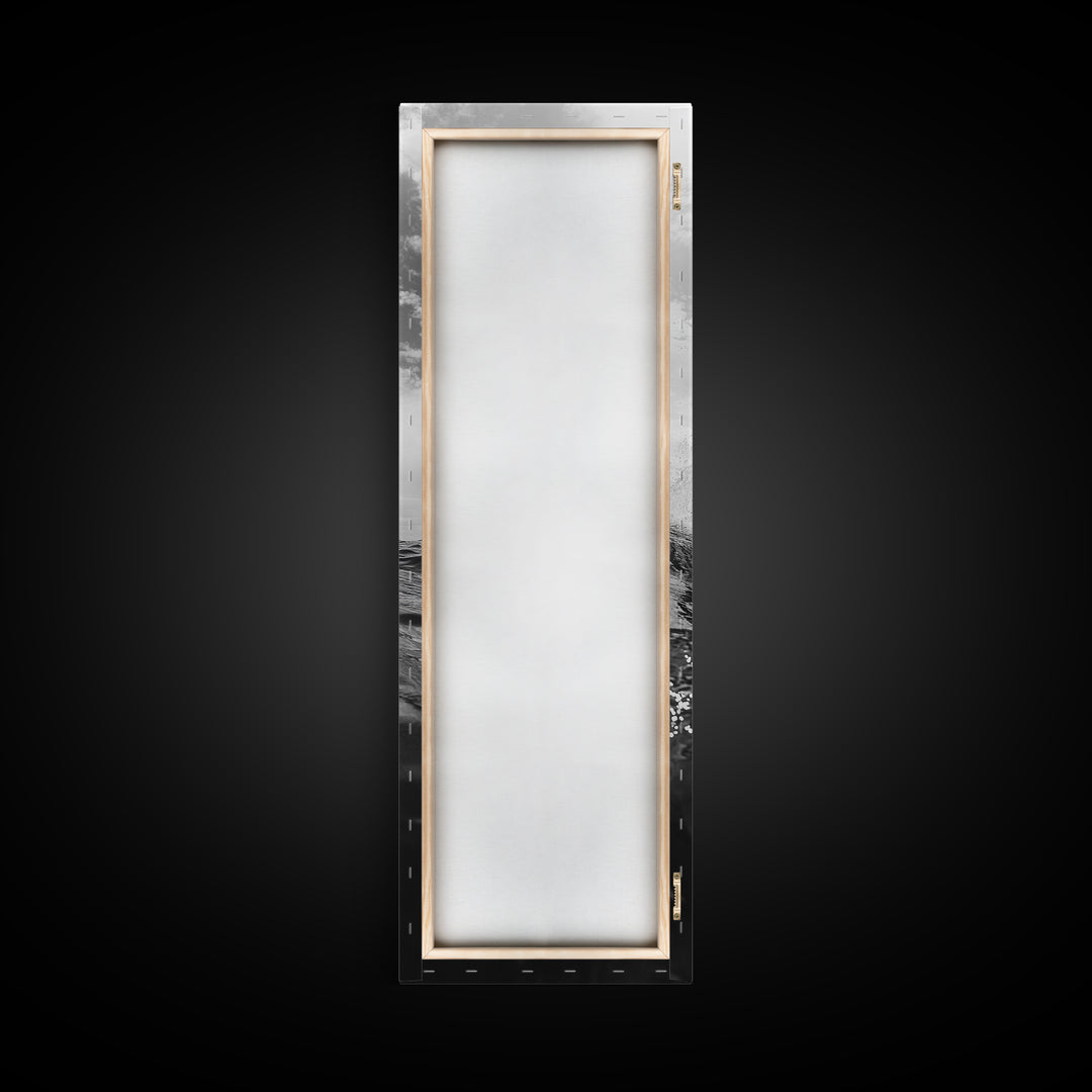 Dolphin Ocean Jump, Black and White Sea Life Print, Coastal Marine Wall Art, Canvas Print, Beach House Decor, Nature Photography