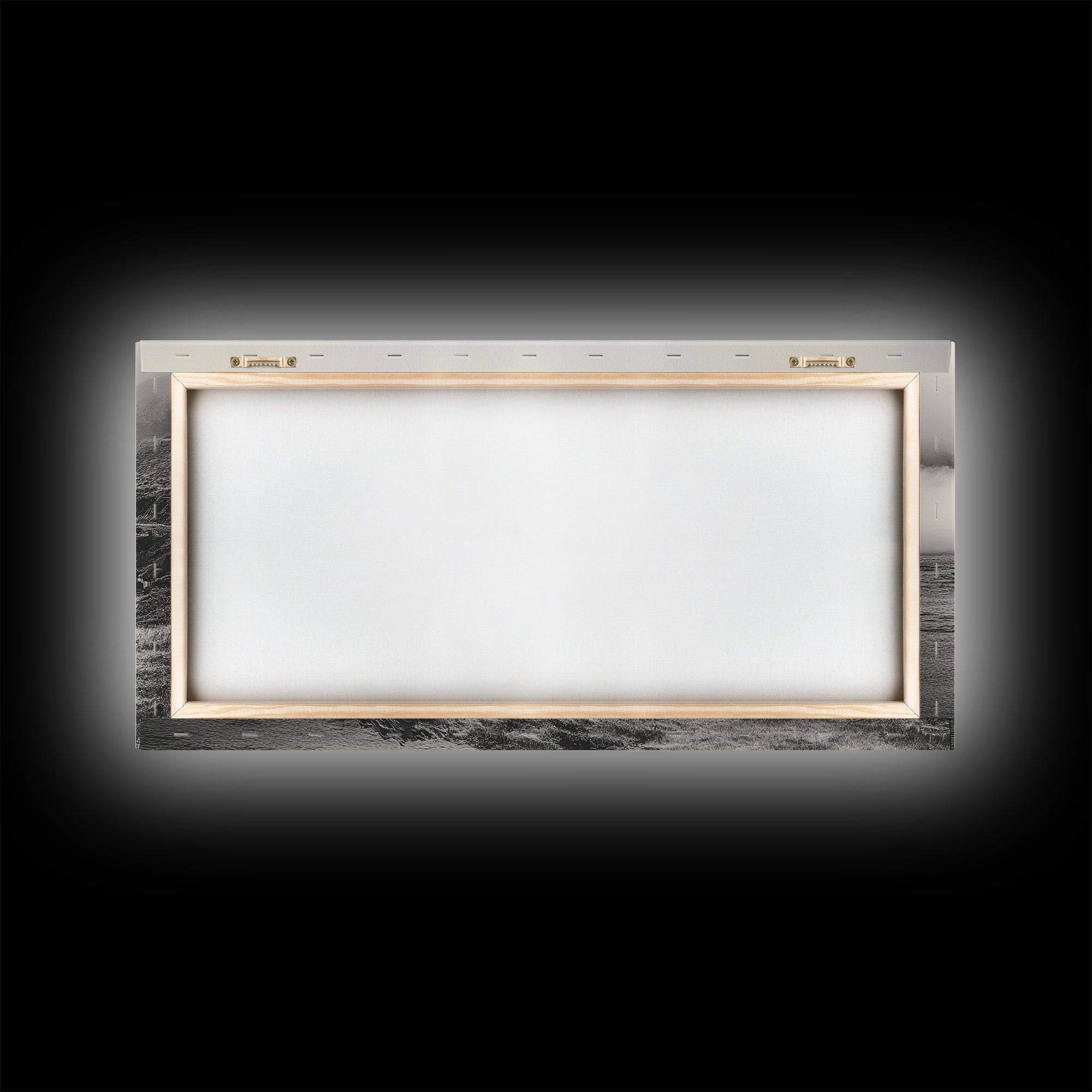 Coastal Fog Village, Misty Ocean Cliff Scene, Black and White Landscape, Canvas Print, Bedroom Wall Art, Rustic Coastal Decor