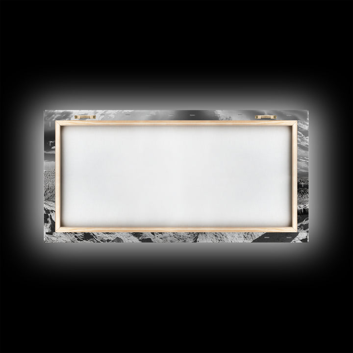 Desert Lizard Close-Up, Reptile Wildlife Photography, Dramatic Sky Scene, Canvas Print, Living Room Wall Art, Nature Decor