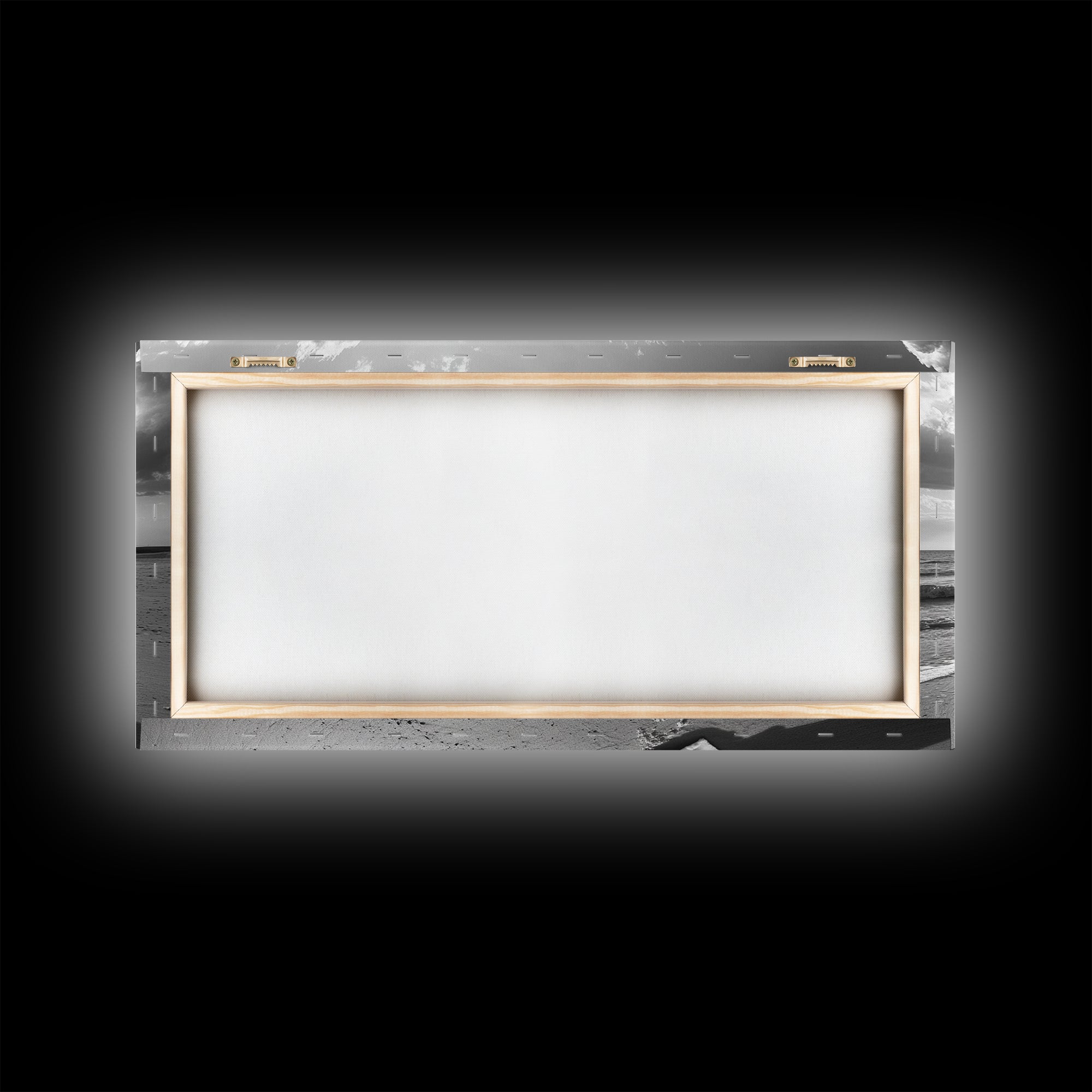 Beach Towel, Serene Shoreline, Peaceful Coastal Scene, Framed Canvas Print, Spa Bathroom Decor, Minimalist Beach Photography