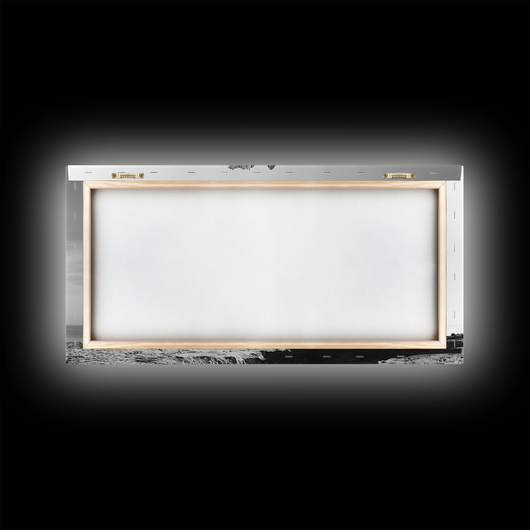 Desert Rock Tower, Surreal Landscape, Modern Nature Art, Canvas Print, Black and White Office Decor, Minimalist Style Piece, Bedroom Wall Art