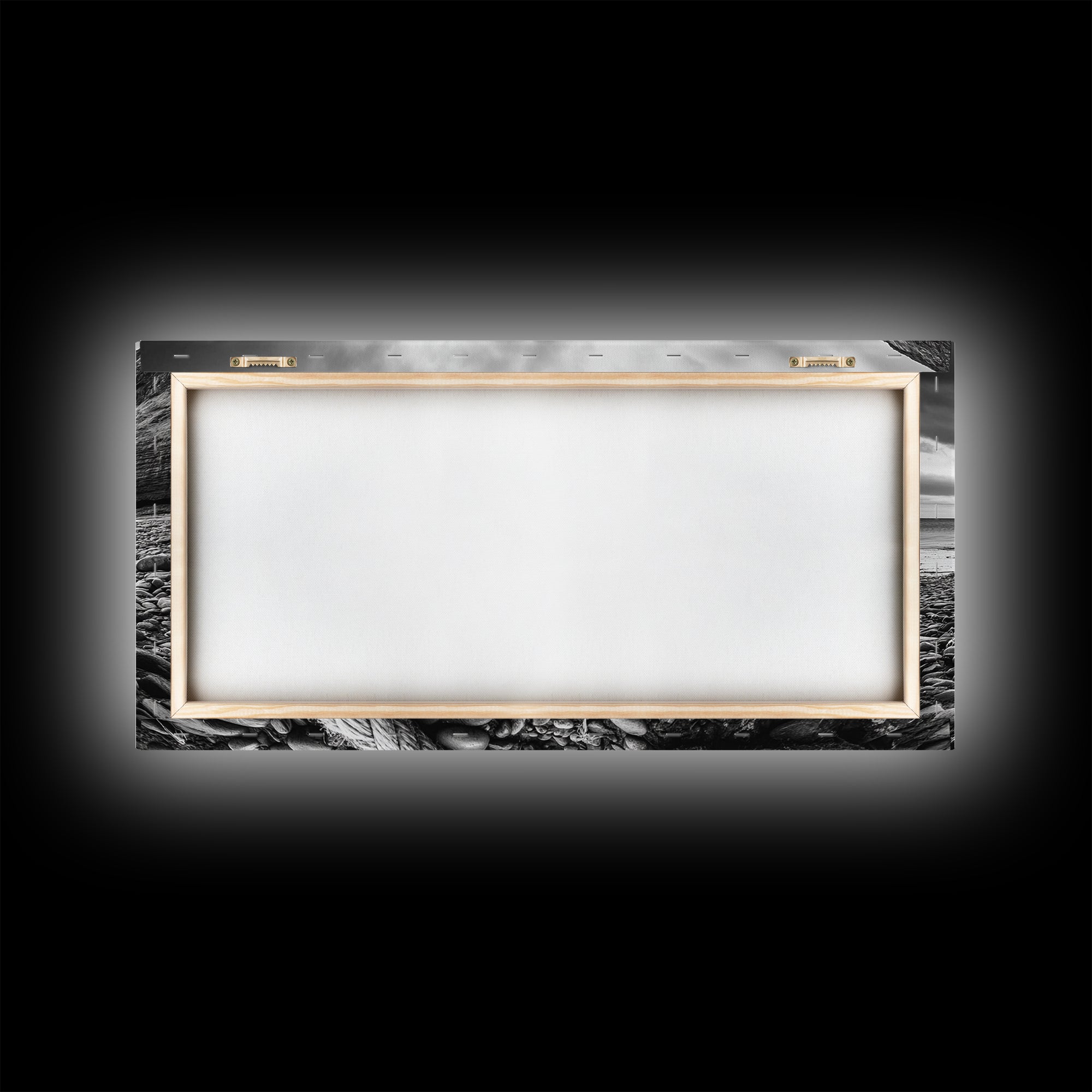 Coastal Rope, Pebble Shore, Nautical Texture, Rugged Seascape, Canvas Print, Bathroom Wall Art, Beach House Style, Moody Ocean Decor