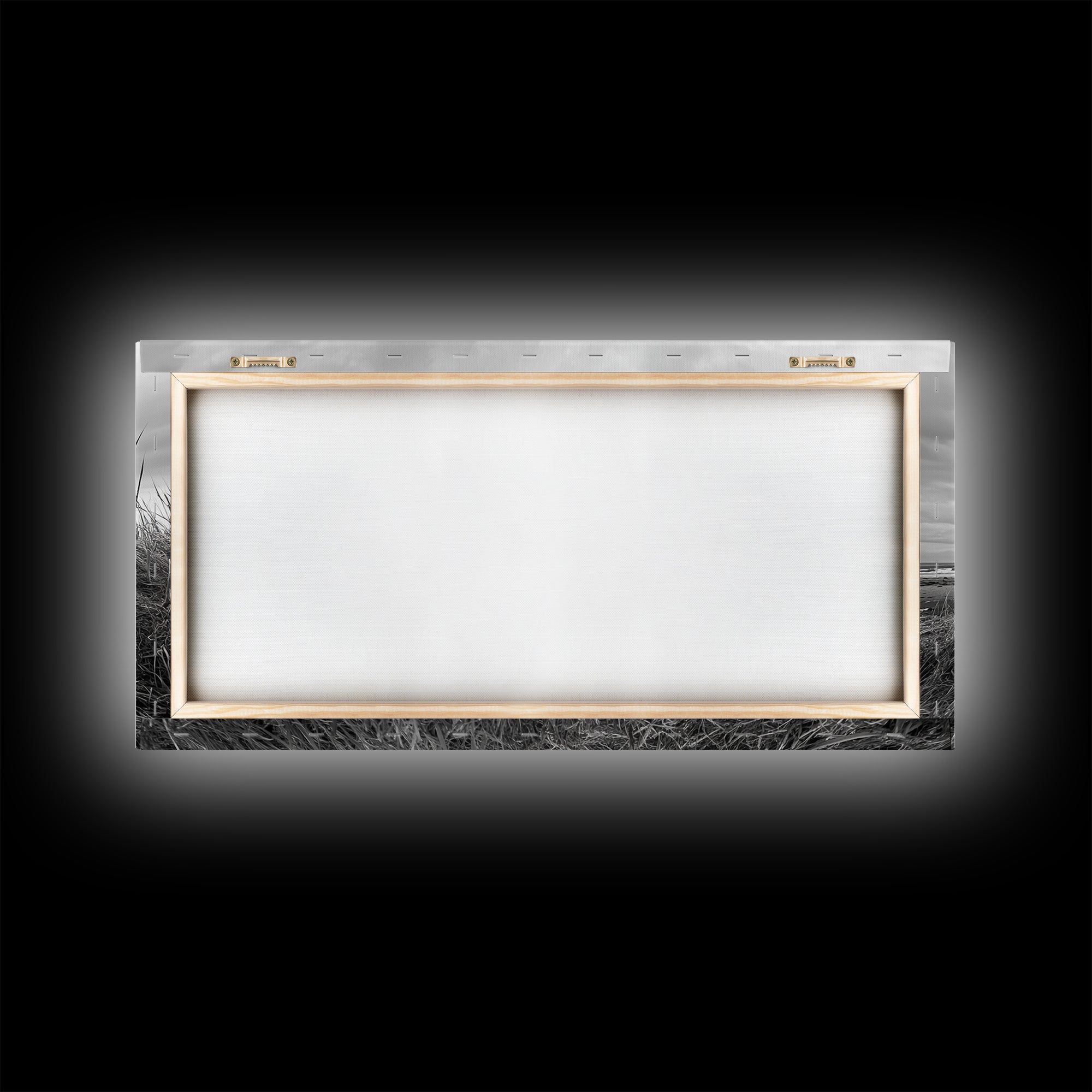 Coastal Buoy, Nautical Sphere, Fishing Rope, Beach Grass, Framed Canvas Print, Coastal Bathroom Art, Seaside Wall Decor, Rustic Style