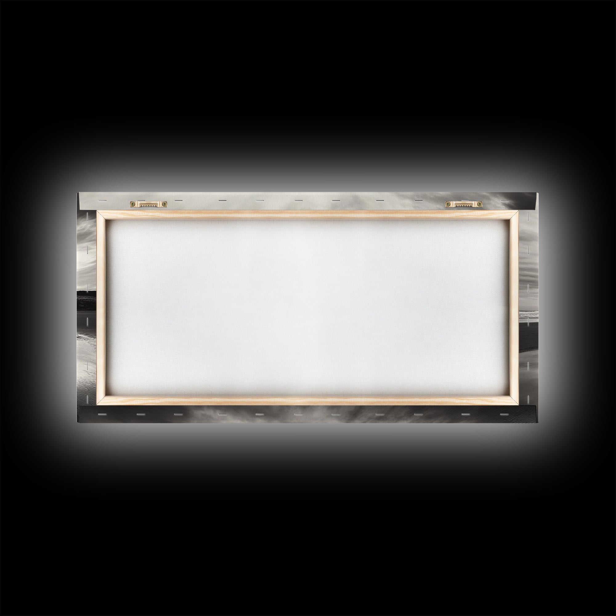 Cliff Reflection, Coastal Monolith, Seashore Beauty, Sunset Vibes, Framed Canvas Print, Living Room Art, Minimalist Beach Scene