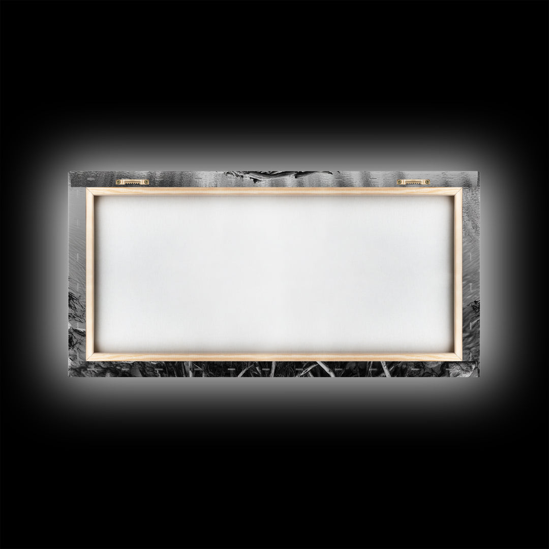 Beaver Lodge, Natural Structure, Earthy River Habitat, Framed Canvas Print, Cabin Wall Art, Nature-Inspired Rustic Fall Decor