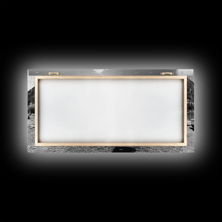 Alpine Lake Print, Mountain Reflection Art, Nature Photography, Black and White Canvas Print, Minimalist Living Room, Cabin Wall Decor