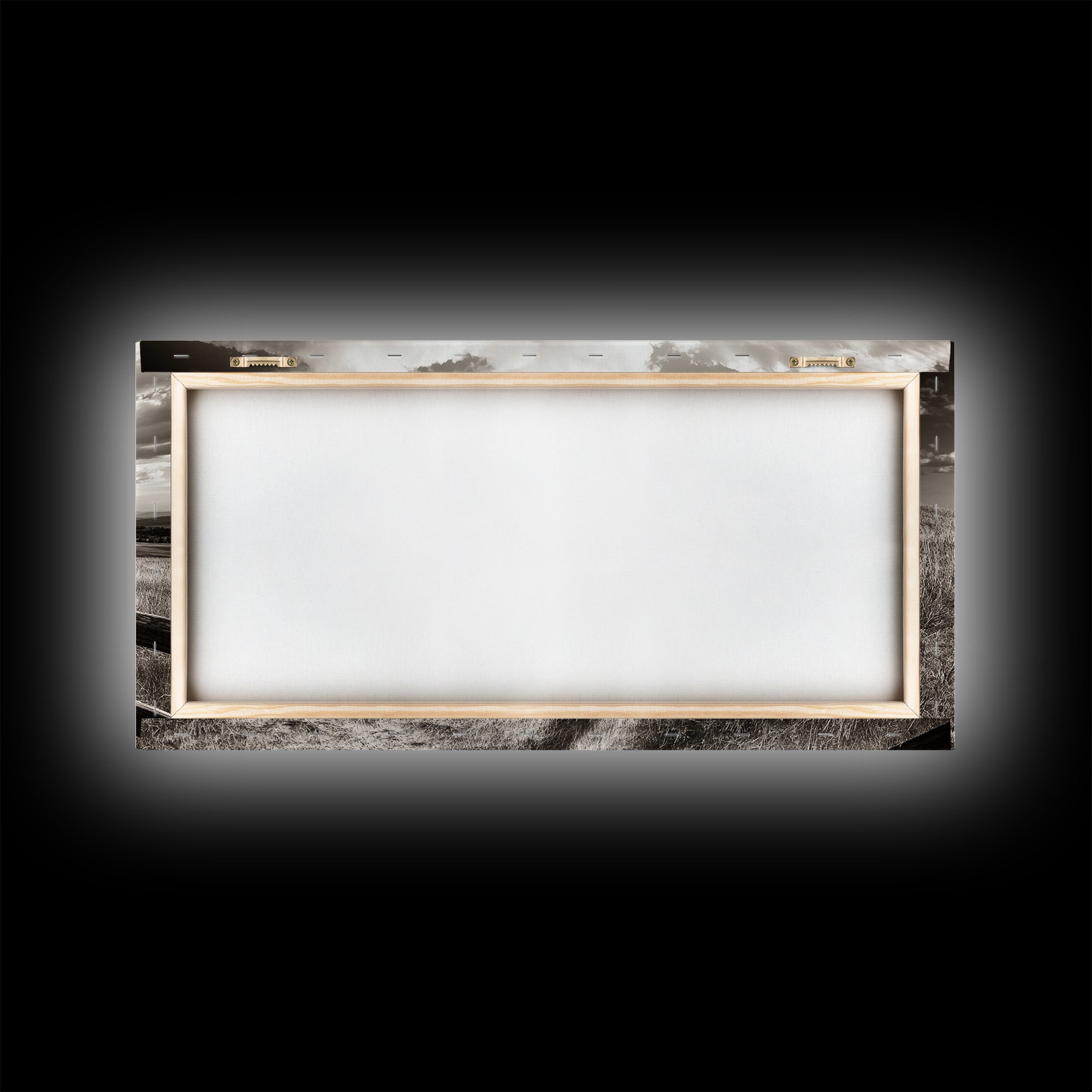 Countryside Fence Trail, Rolling Hills Walk, Prairie Path View, Framed Canvas Print, Western Art, Fall Wall Decor, Office Wall Art