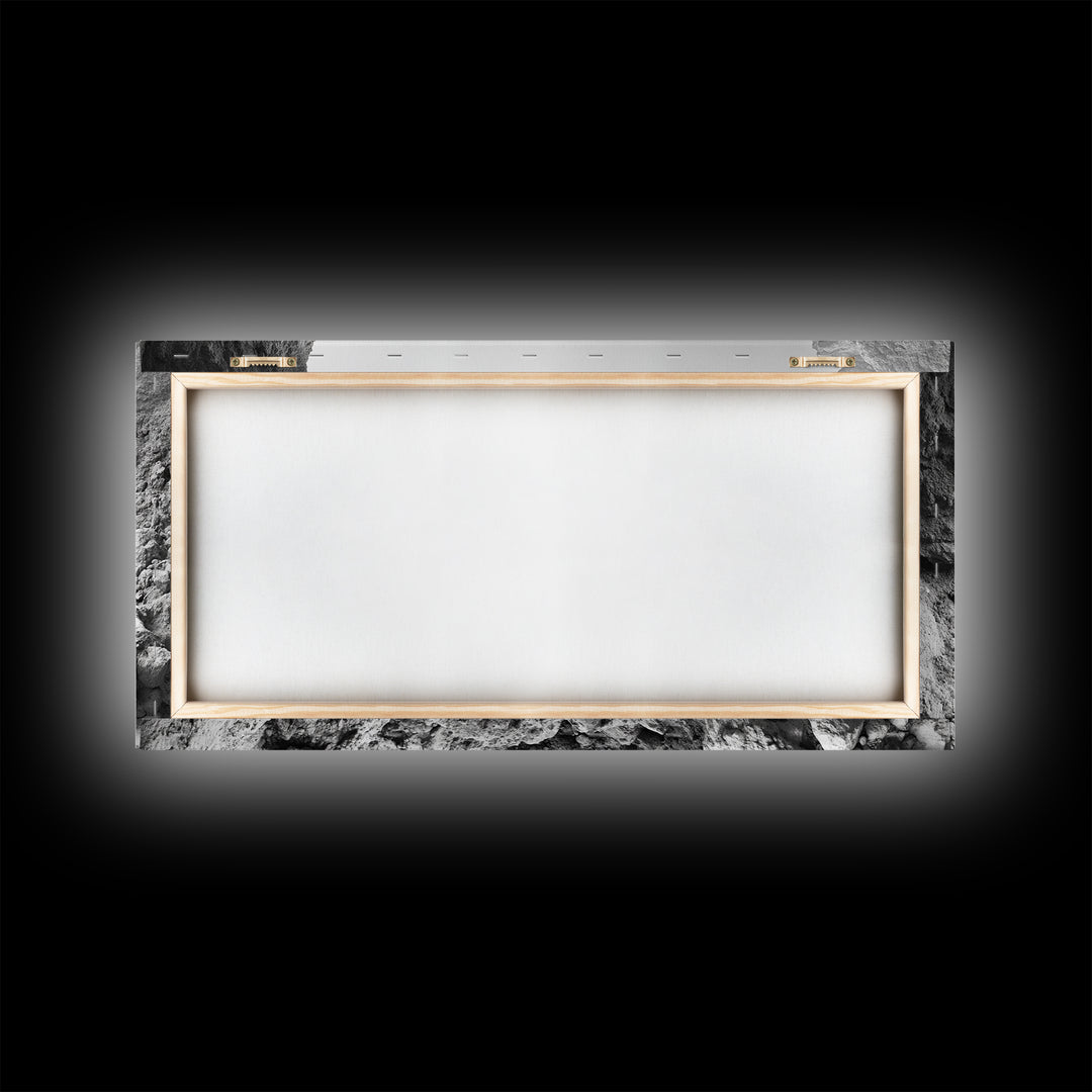 Arch Pool, Stone Lagoon, Natural Wonder, Organic Texture, Minimal Coastal Wall Decor, Canvas Print, Earth Tones Bathroom Art