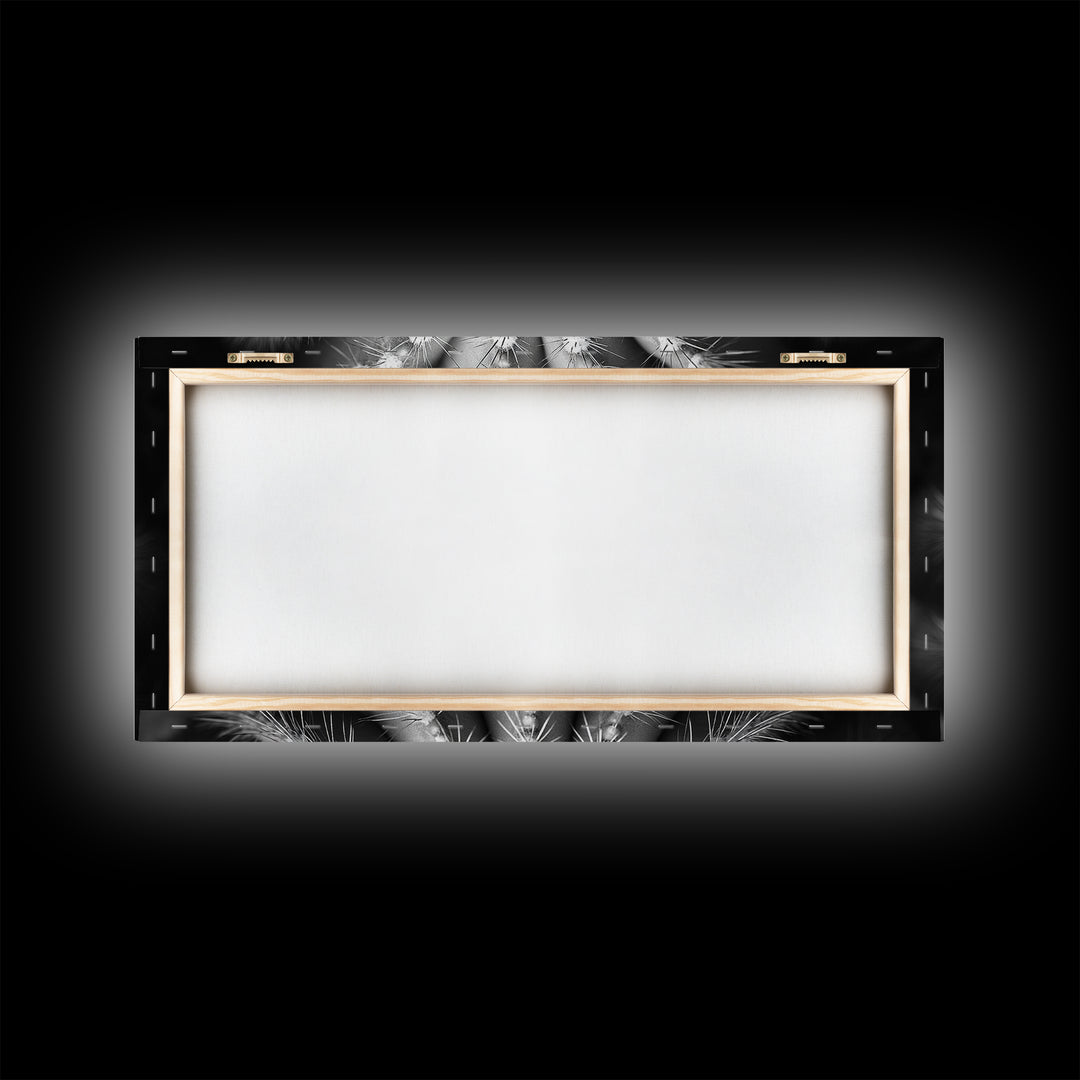 Cactus Spiral, Desert Bloom, Nature Closeup, Modern Decor, Framed Canvas Print, Minimalist Botanical Art, Office Wall Art, Succulent Texture